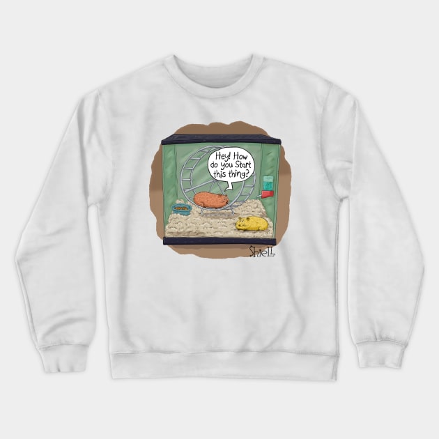 Hamster Wheel Start. Crewneck Sweatshirt by macccc8